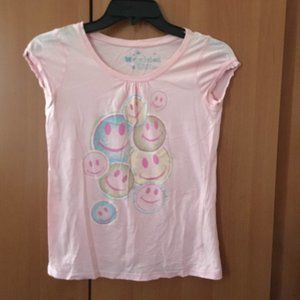 [Girl's] Smiley Face Short-Sleeved Shirt